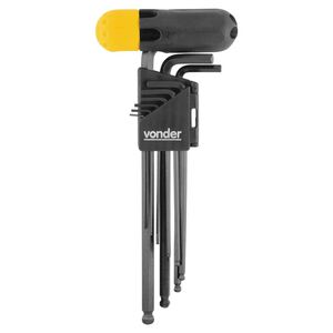 Jogo de Chaves Allen 1,50mm a 10mm 10 Pe&ccedil;as Abauladas Vonder